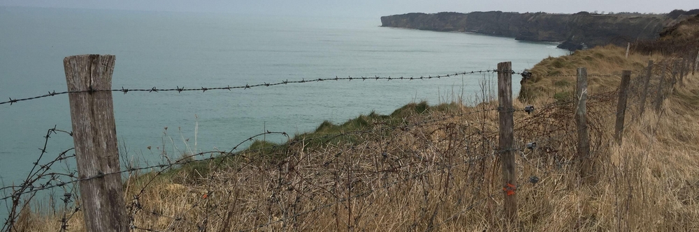 The Normandy cliffs seen from La Pointe Du Hoc
