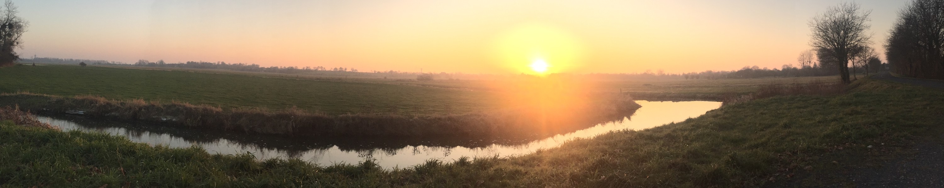 Sunset on the Merderet from La fiere bridge