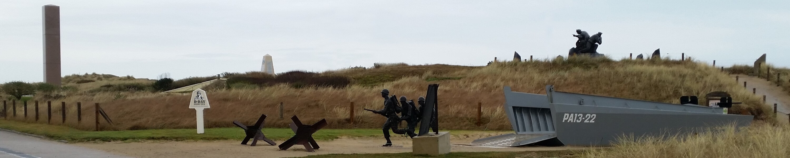 D-DAY 1944 - Utah beach commemorative monument dedicated to the 4th US infantry division 
